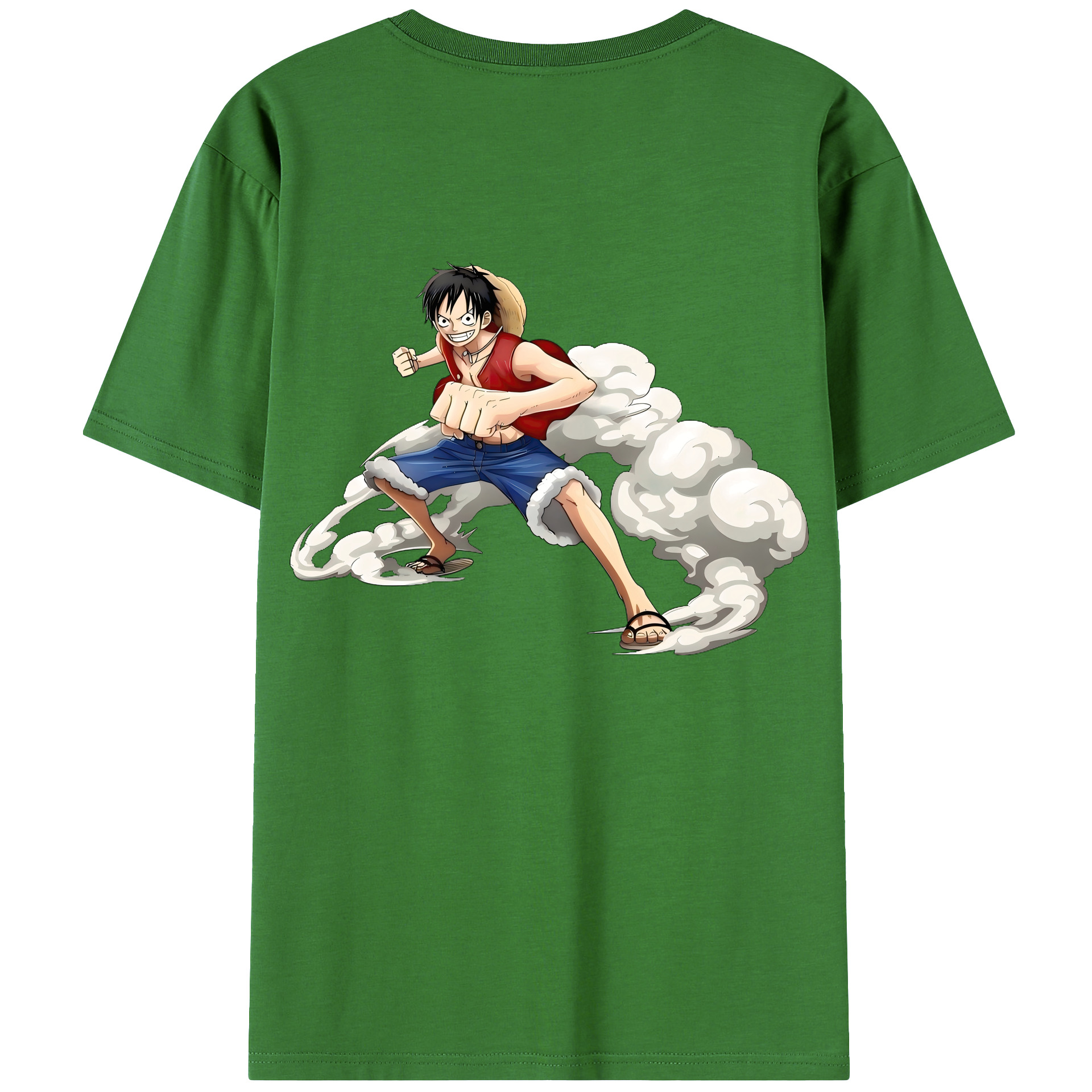（画像用） ワンピース モンキー・D・ルフィ ONE PIECE Monkey D. Luffy レディース半袖Tシャツ(バックプリント)